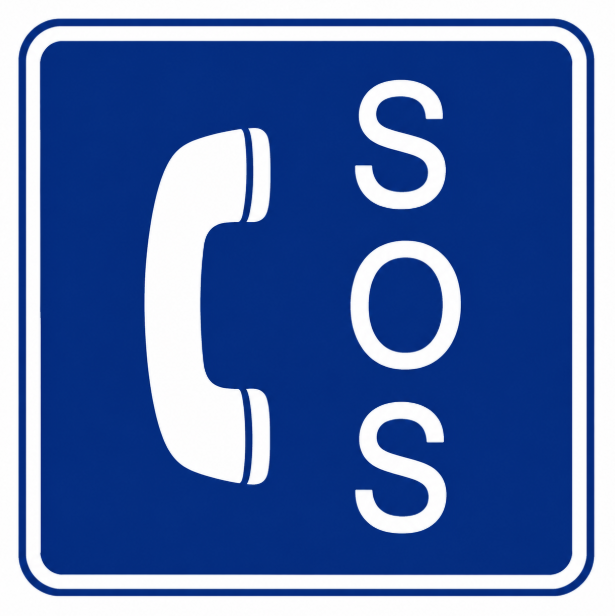 Señal de tránsito: Teléfono de emergencia