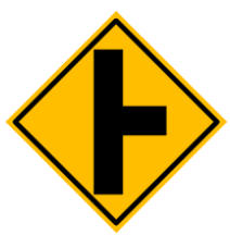 Señal de tránsito: Empalme lateral