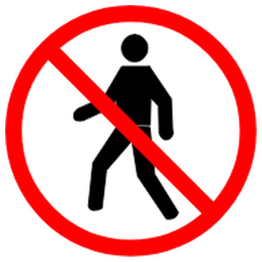 Señal de tránsito: No peatones