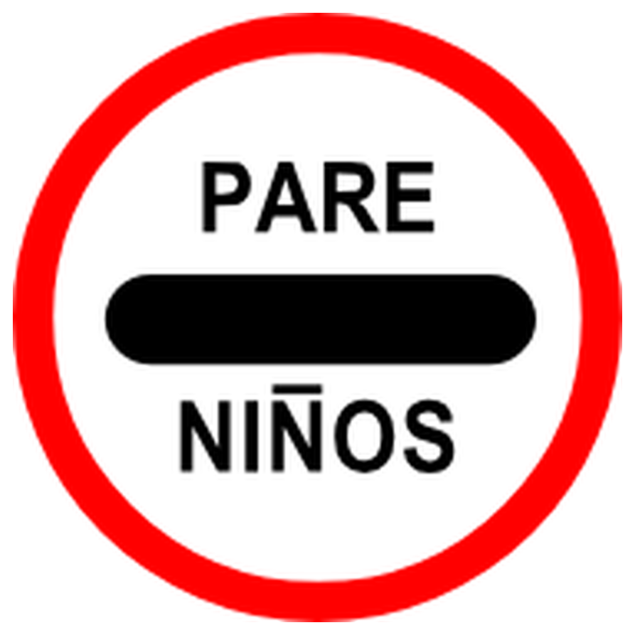 Señal de tránsito: Pare niños