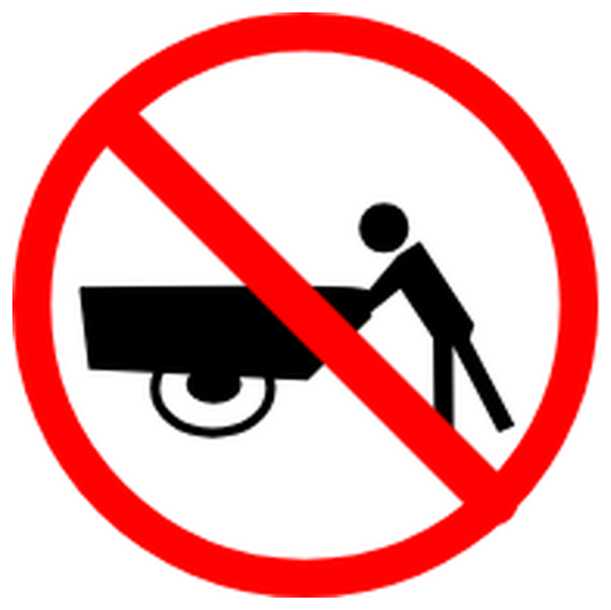Señal de tránsito: Prohibida circulación de carros de mano