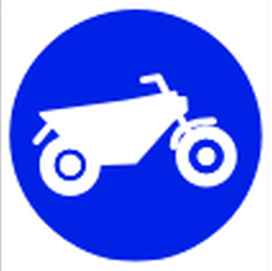Señal de tránsito: Vía exclusiva motocicletas