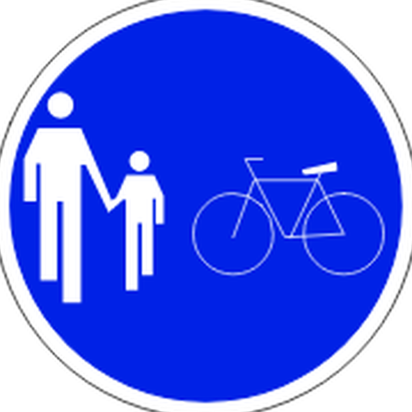 Señal de tránsito: Superficie segregada peatones - biciclos