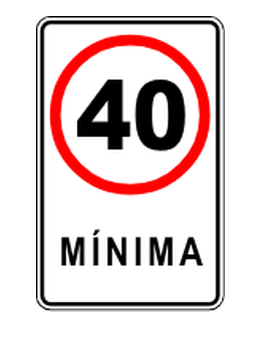 Señal de tránsito: Velocidad mínima