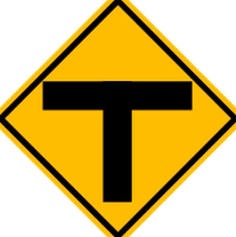 Señal de tránsito: Intersección en T