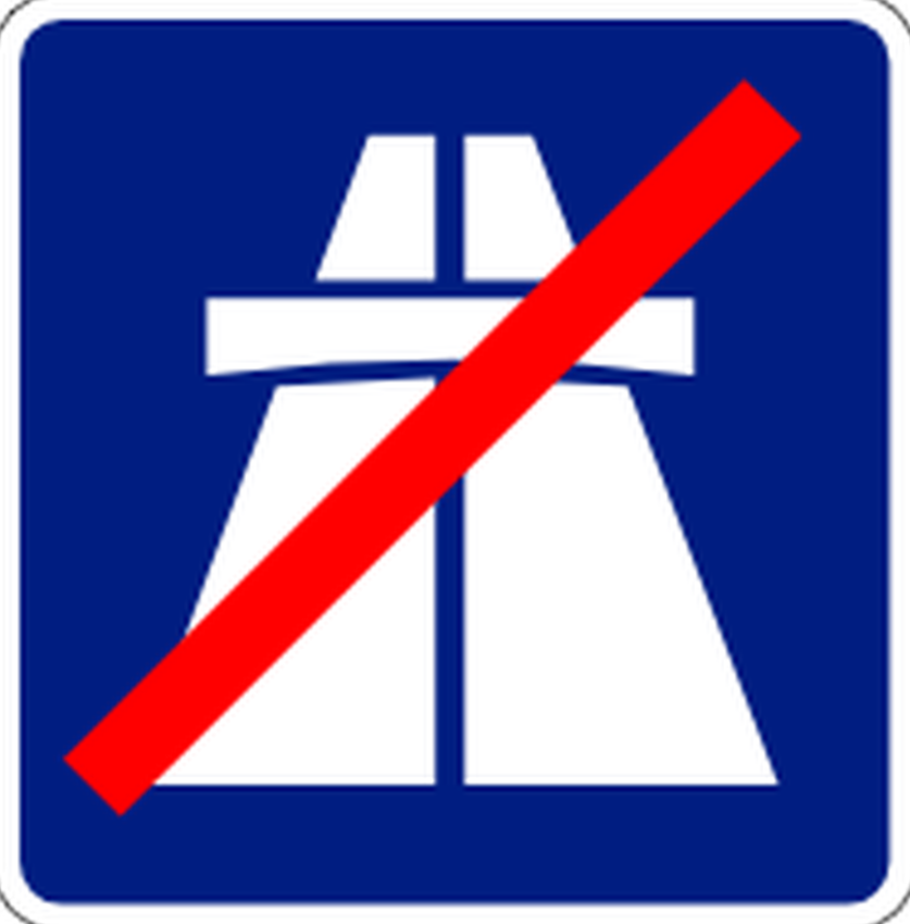 Señal de tránsito: Fin de autopista